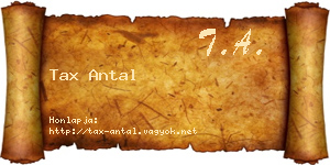 Tax Antal névjegykártya