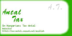 antal tax business card